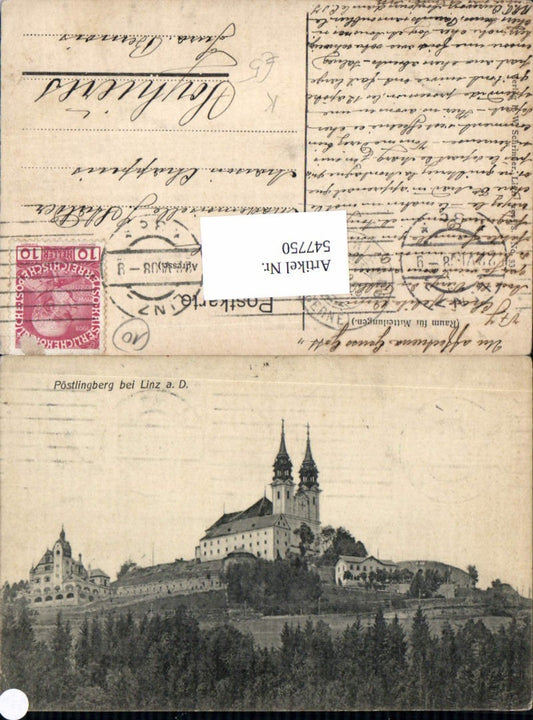 547750,tolle AK Linz an der Donau Pöstlingberg