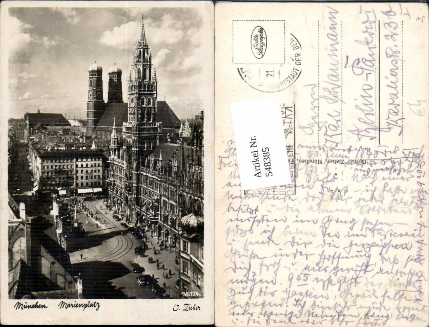 548385, Munich Marienplatz pub Zieher M. 174