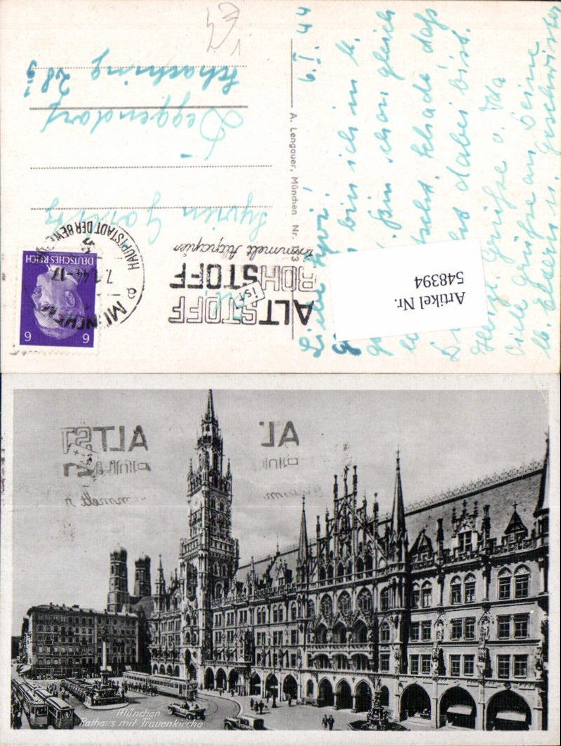 548394,München Rathaus Stp. Altstoff ist Rohstoff Stempel