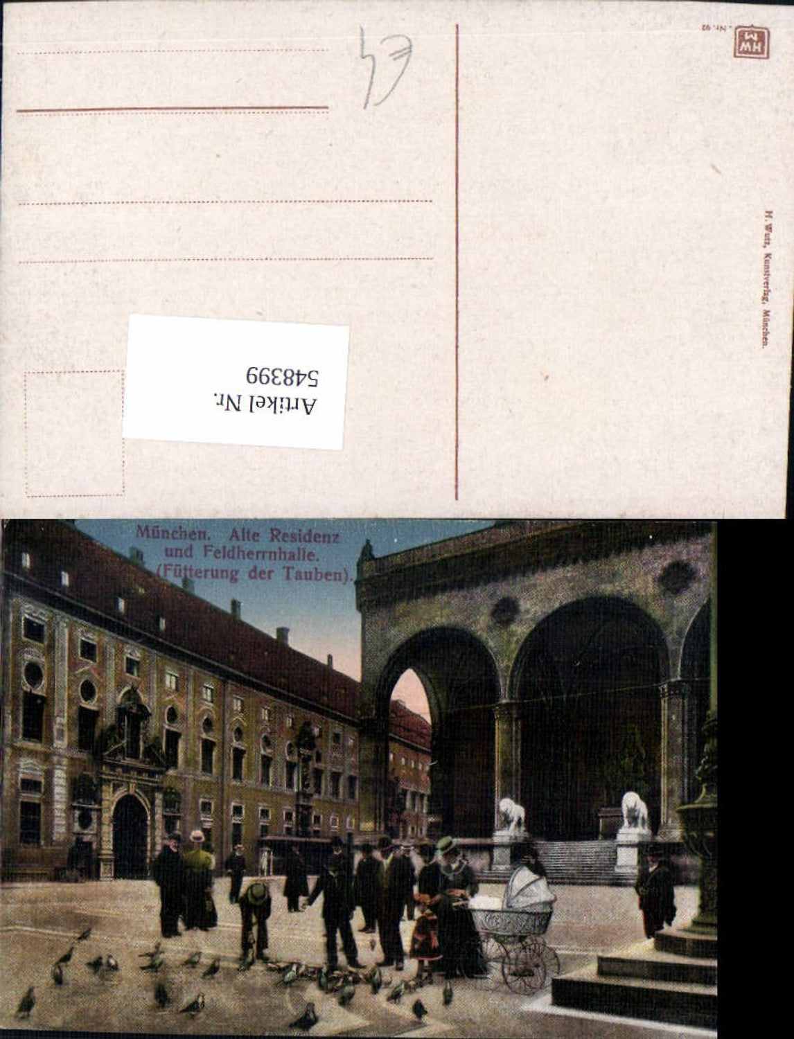 548399,München Tauben Alte Residenz Fütterung