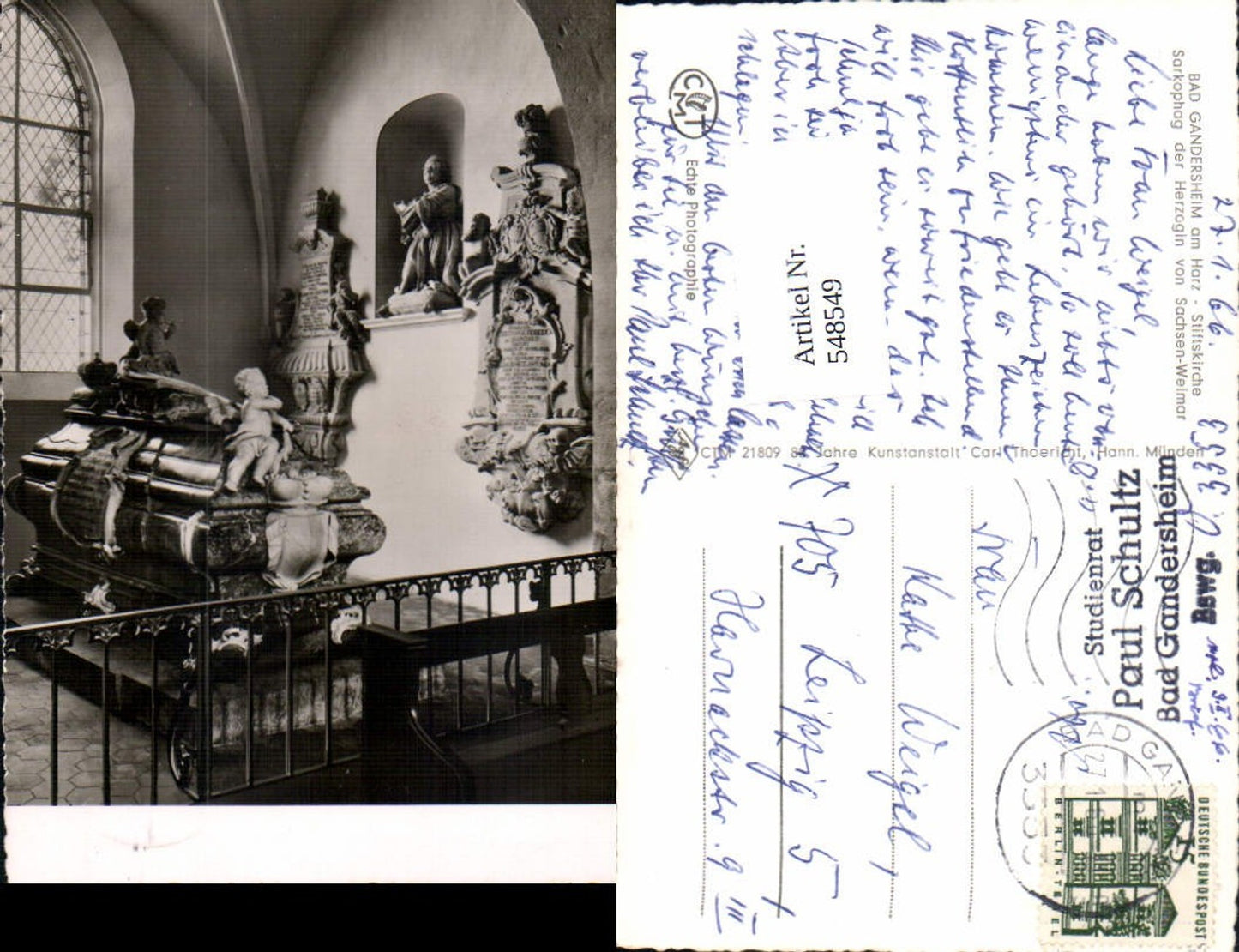 548549,Bad Gandersheim Sarg Tod Sarkophag Herzogin Sachsen Weimar