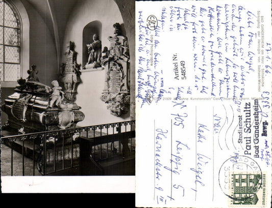 548549,Bad Gandersheim Sarg Tod Sarkophag Herzogin Sachsen Weimar