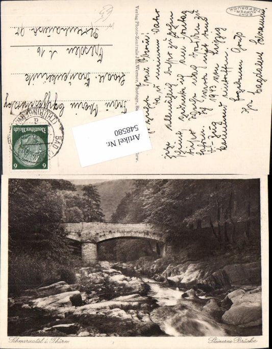 548580, Schwarzburg Schwarzatal Stone Bridge