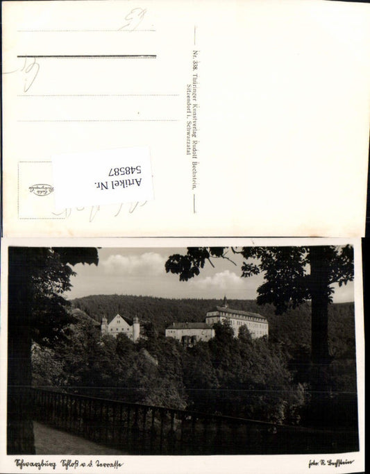 548587, Schwarzburg Schwarzatal Schloß Terrasse pub Bechstein 338