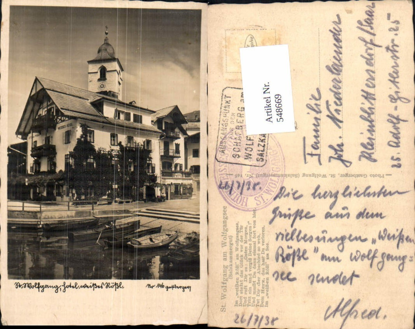 548669,St. Wolfgang am Wolfgangsee Weißes Rössl pub Gastberger 146