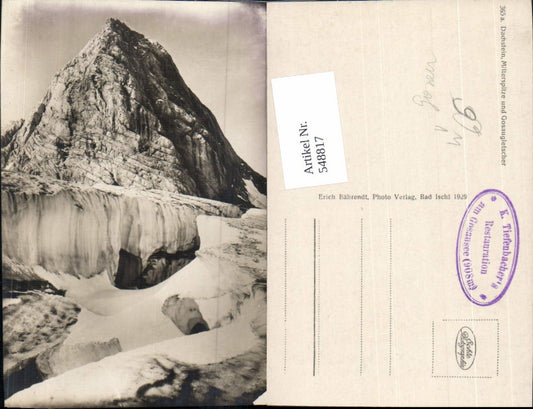 548817,seltene Foto-AK Gosau Gosaugletscher Gletscher dachstein Mitterspitze