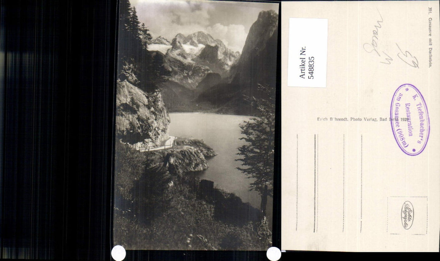 548835,tolle Foto-AK Gosau Gosausee mit Dachstein pub Bährendt 391