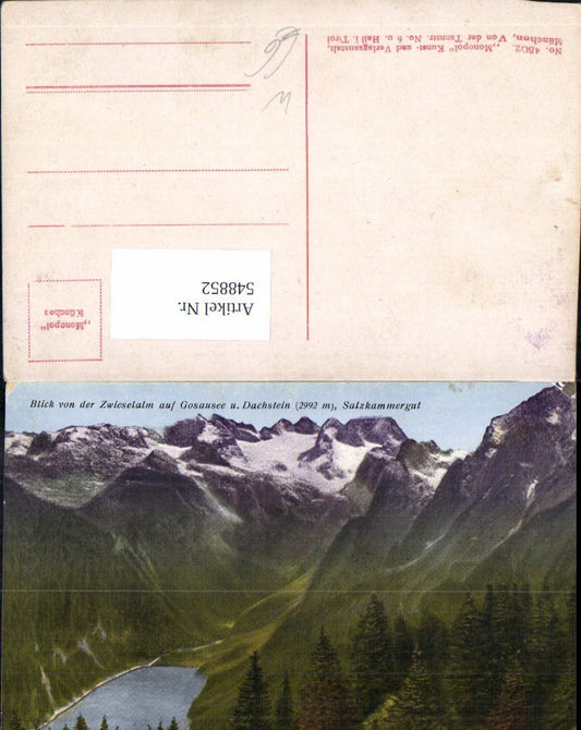 548852,tolle AK Gosau Zwieselalm Gosausee Dachstein