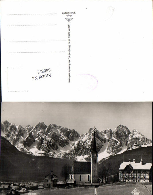 548871,Foto-AK Gosau Ortsansicht