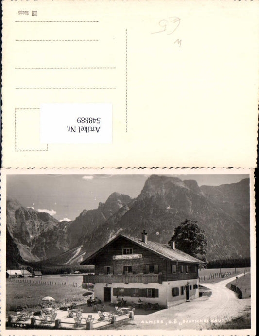548889,tolle Foto-AK Almsee bei Grünau Deutsches Haus