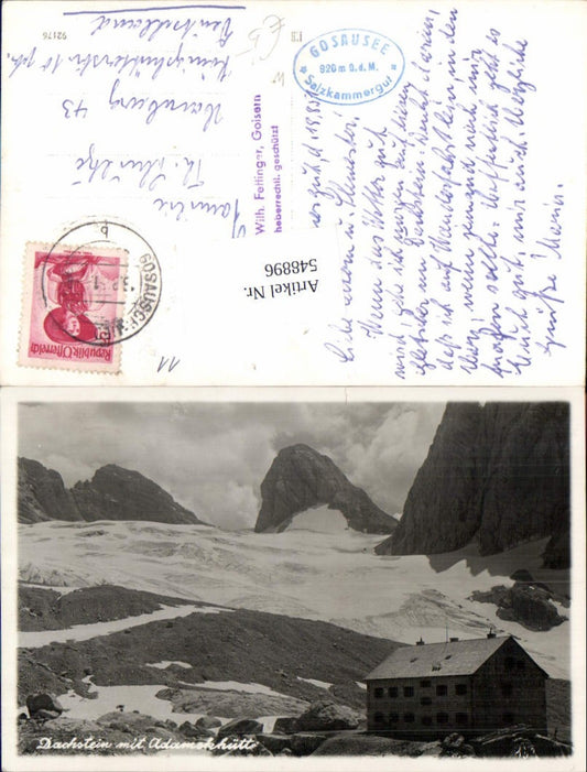 548896,Dachstein Adamekhütte Gosau pub Wilhelm Fettinger Goisern