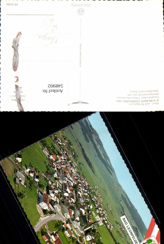 548902, Aerial photograph of Bad Leonfelden near Linz pub Alpine FÖ 57986