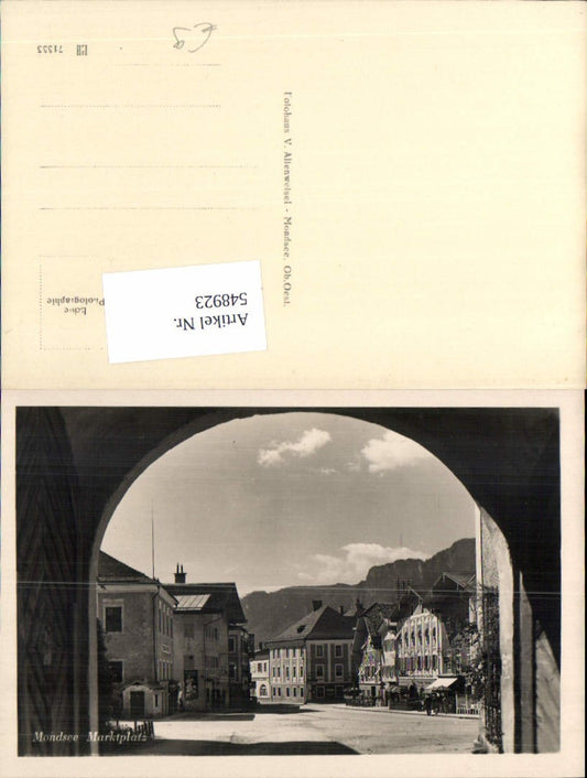 548923,tolle Foto-AK Mondsee Marktplatz Partie