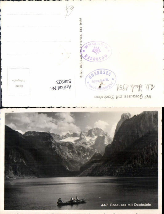 548933,Foto-AK Gosau Gosausee Boot pub Bährendt 447