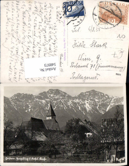 548973,Foto-AK Goisern Umgebung der Kirche Detailansicht pub Fettinger Goisern