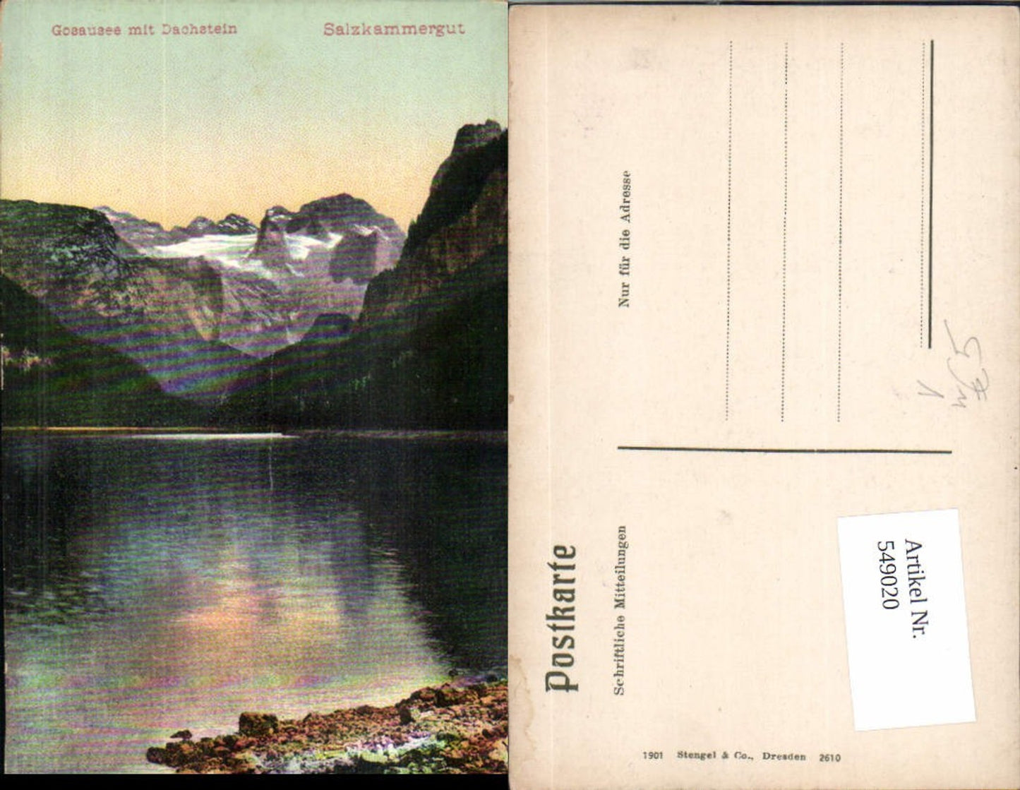 549020,Gosau Gosausee mit Dachstein Salzkammergut pub Stengel