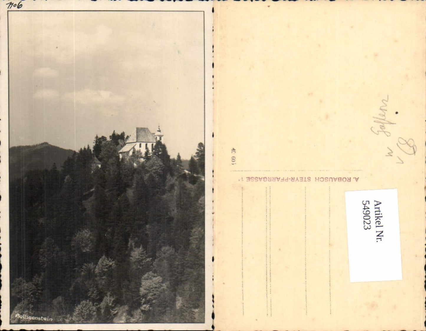 549023,tolle Foto-AK Gaflenz Heiligenstein Kirche pub Robausch