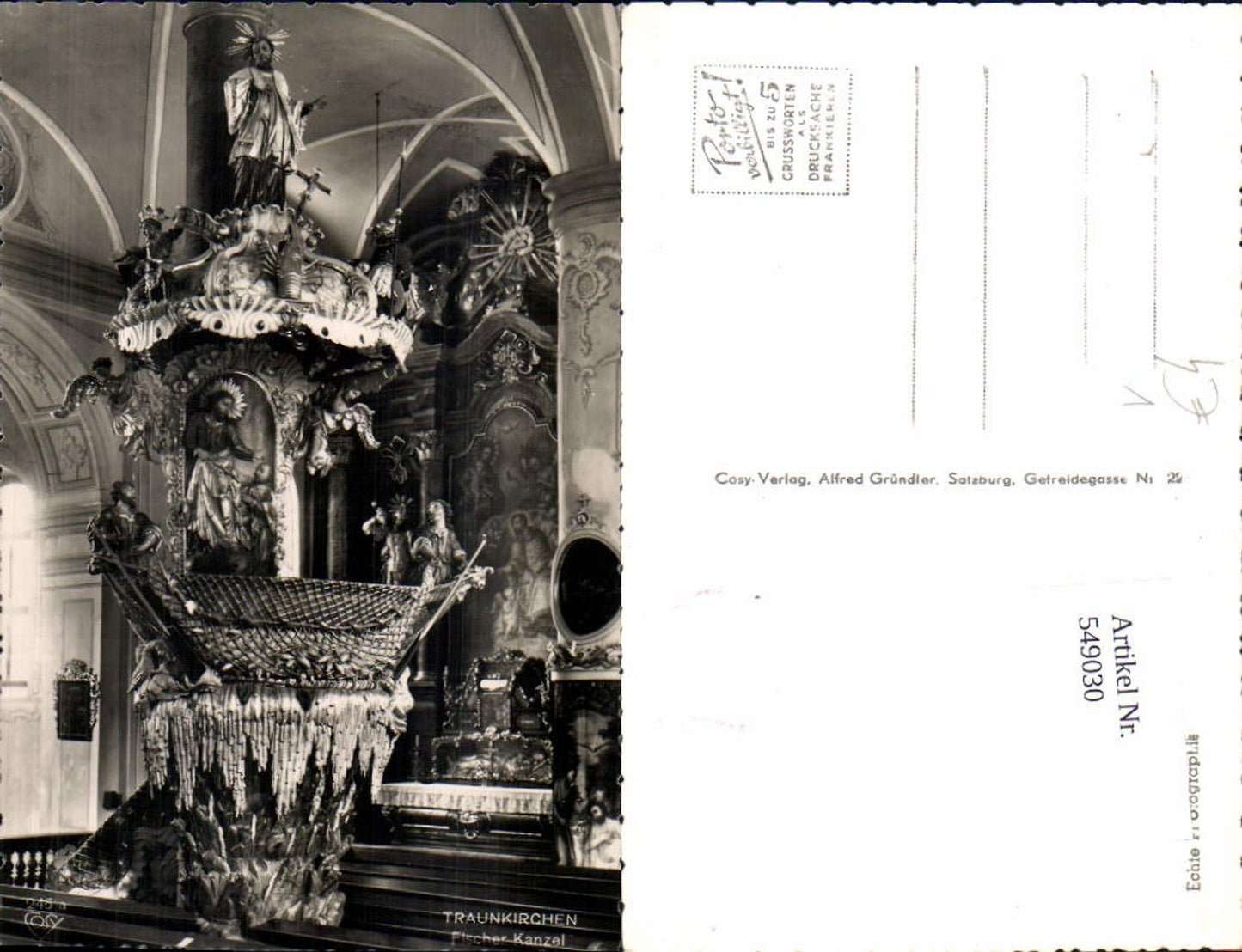 549030,Traunkirchen Fischer Kanzel Kirche