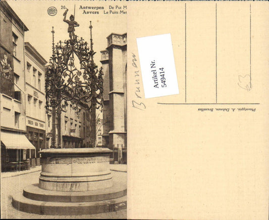 549414,Belgium Anvers Antwerp le Puits Metsys fountain