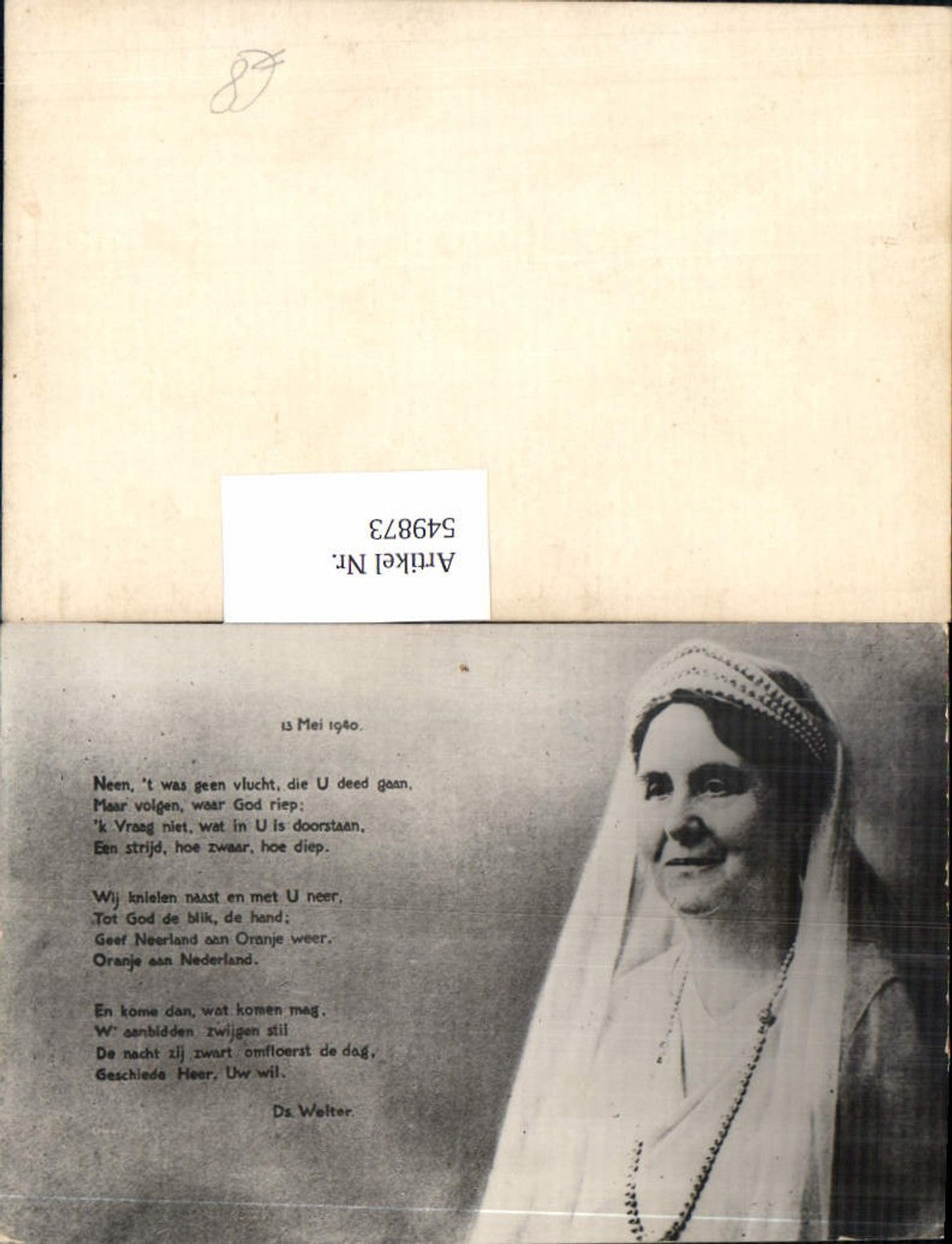 549873,Adel Monarchie Niederlande Königin Wilhelmina