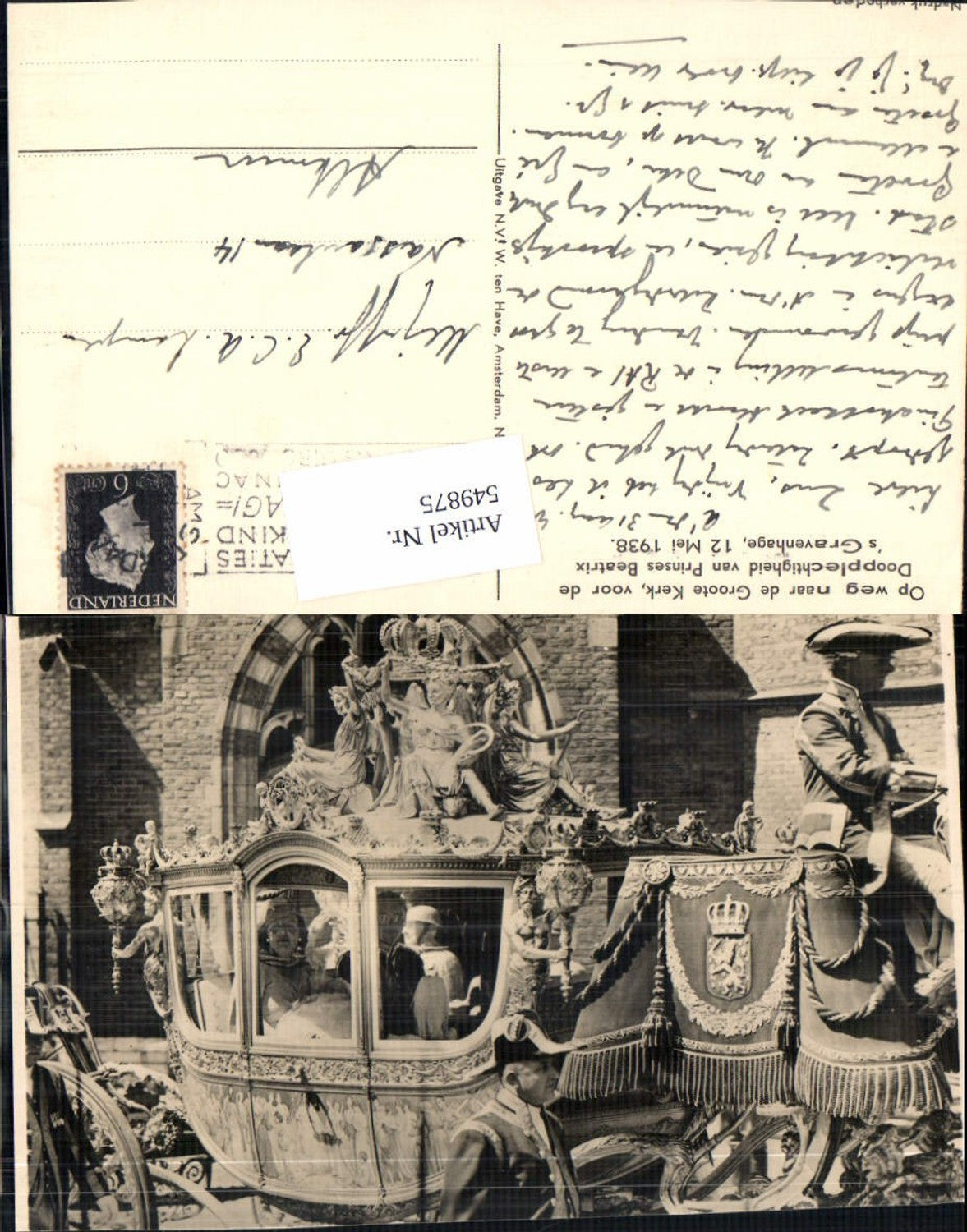 549875,Adel Monarchie Niederlande Kutsche Beatrix Gravenhage