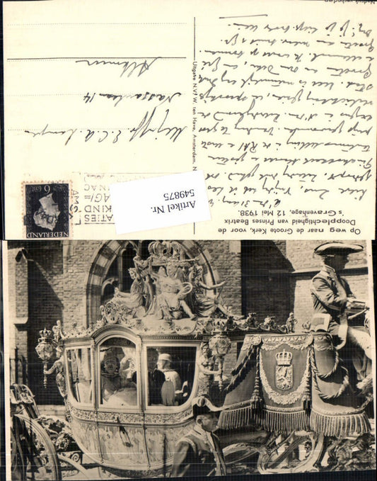 549875,Adel Monarchie Niederlande Kutsche Beatrix Gravenhage