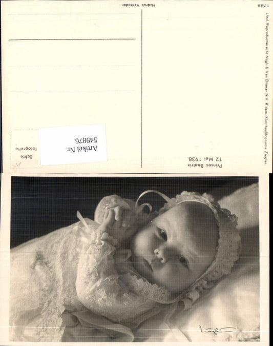 549876,Foto-AK Adel Monarchie Niederlande Prinses Beatrix 1938