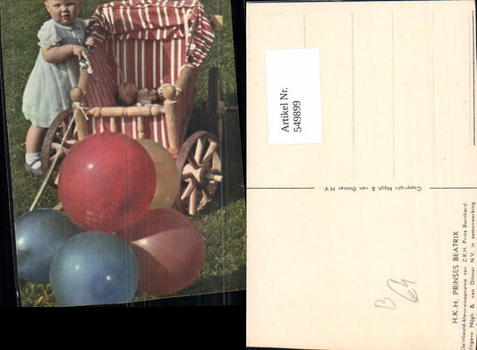 549899,Adel Monarchie Niederlande prinses Beatrix m. Luftballone