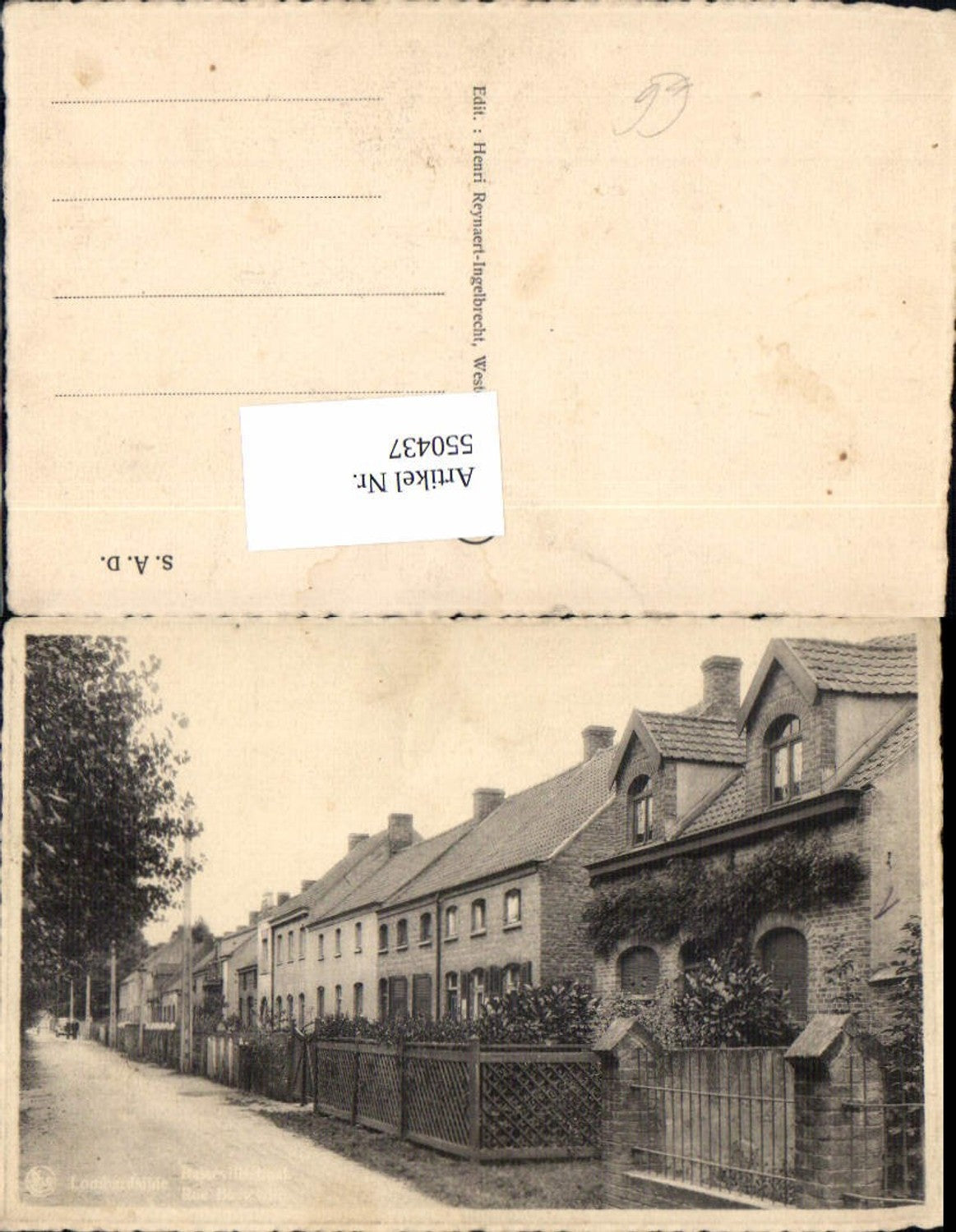 550437,tolle AK Belgium Lombardsijde Middelkerke Bassevillstreet