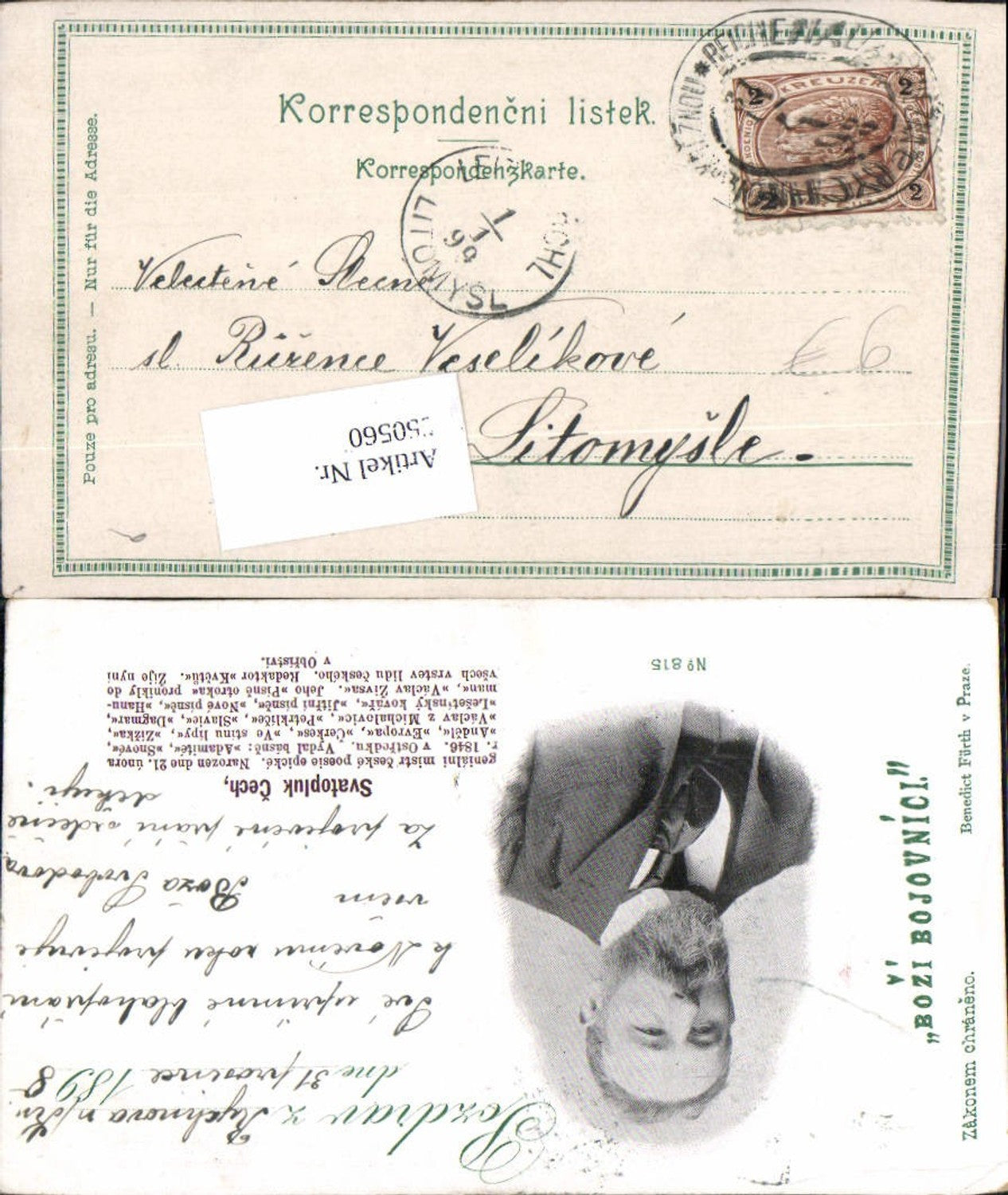 550560,Dichter Poet Svatopluk Cech Ostredek Benesov Böhmen Journalist