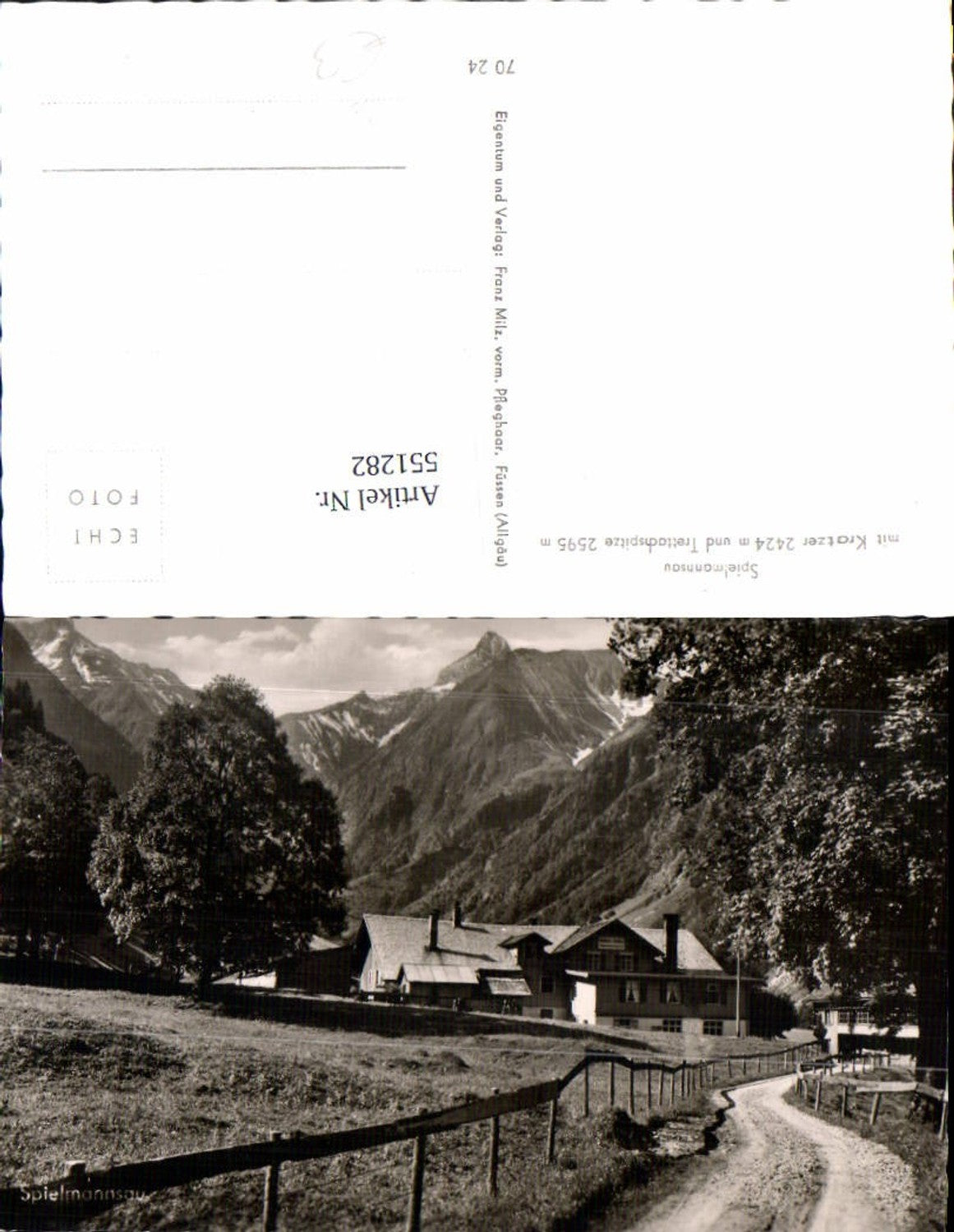 551282,Spielmannsau b. Oberau Oberstdorf Trettachtal