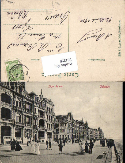 551290,Belgium Ostend Digue de mer