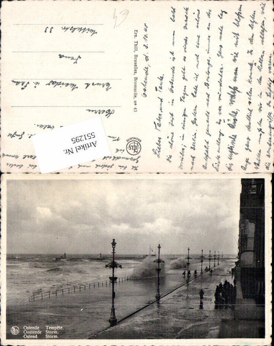 551295,Belgium Ostend Storm Sea
