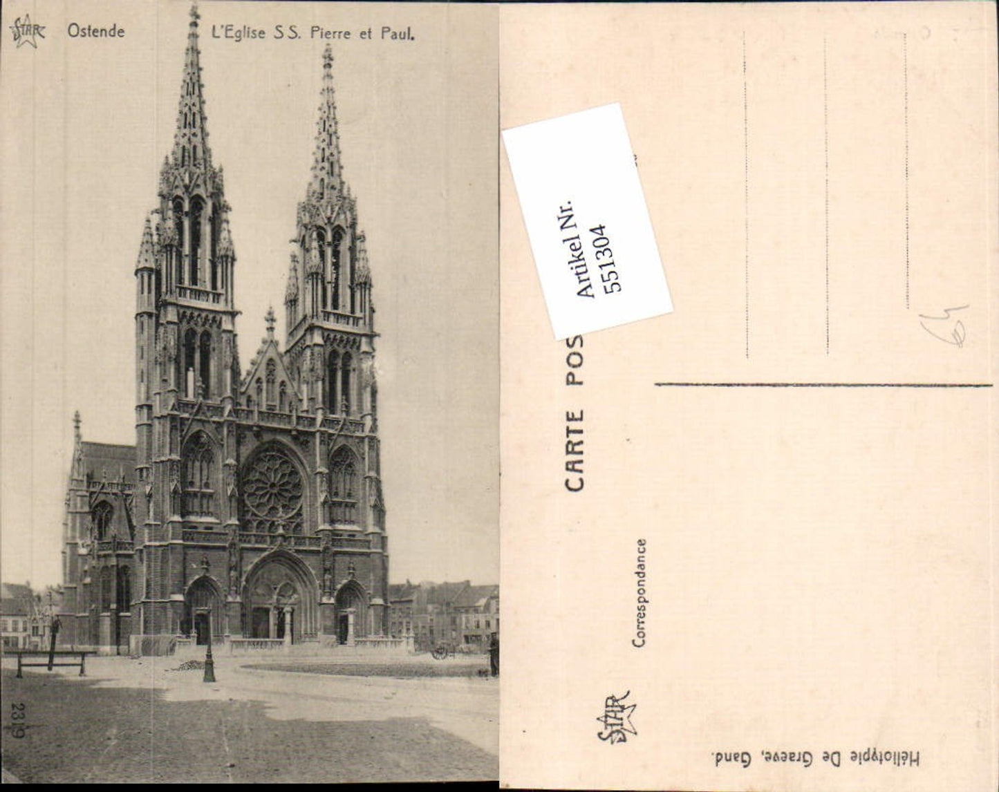 551304,Belgium Ostende St. Peter Kirche