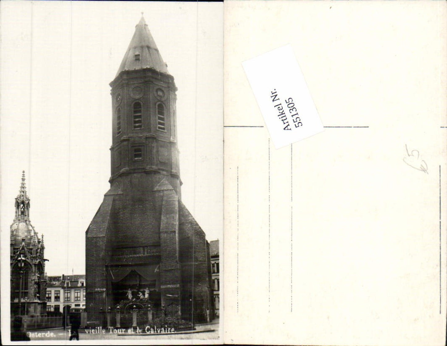 551305,Belgium Ostende Tour et le Calvaire