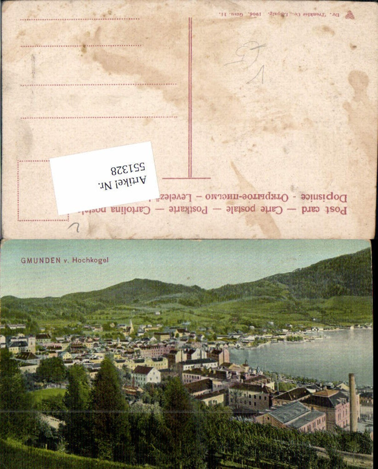 551328,Gmunden am Traunsee vom Hochkogel pub Dr. Trenkler Gmu. 11