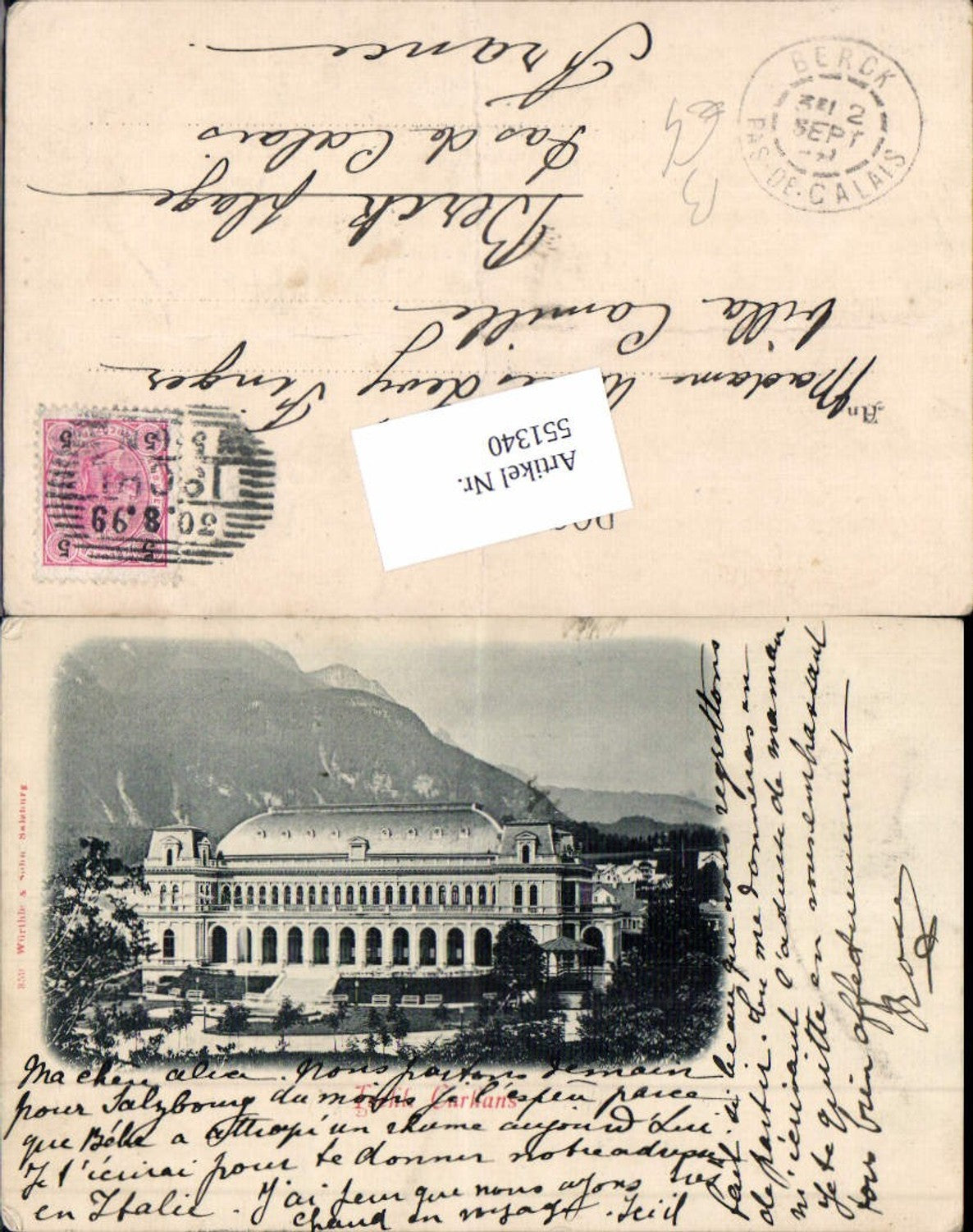 551340,Bad Ischl Curhaus um 1900 pub Würthle 359