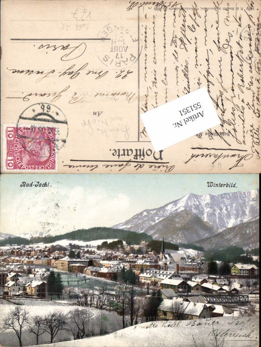 551351,tolle AK Bad Ischl Salzkammergut Winterbild pub Brandt 665