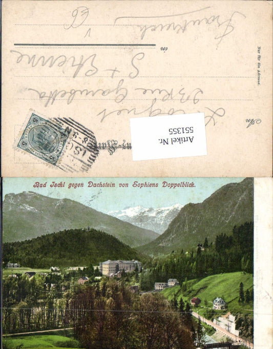 551355,Bad Ischl Salzkammergut g. Dachstein v. Sophiens Doppelblick pub Brandt 568