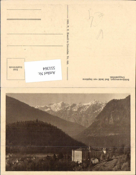 551364,Bad Ischl Salzkammergut Sophiens Doppelblick pub Brandt 049