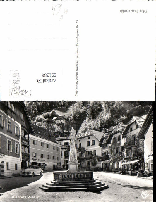551386,Hallstatt am Hallstättersee Oldtimer Hauptplatz Kennzeichen G 2078 Auto