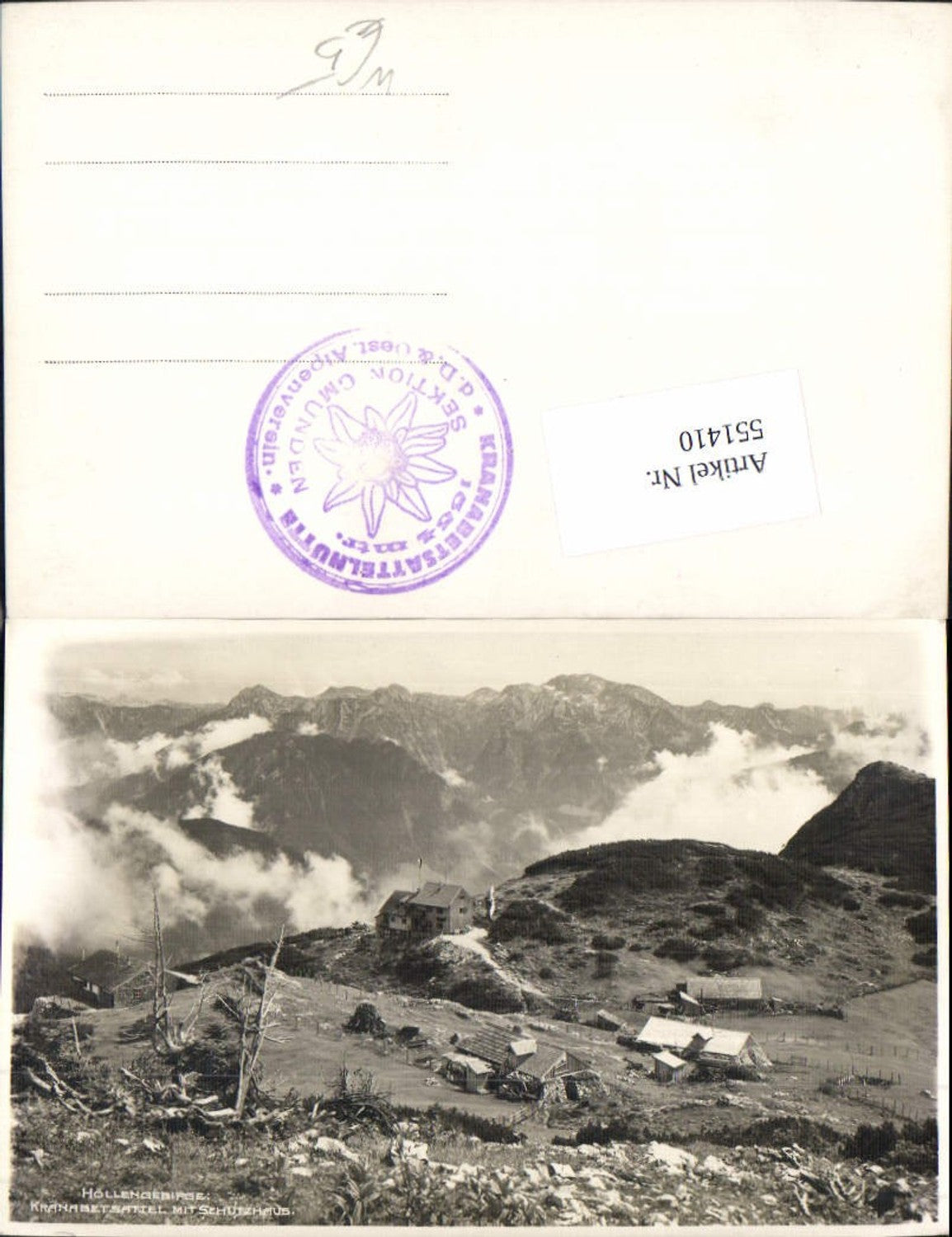 551410,tolle Foto-AK Ebensee Höllengebirge Kranabethsattel