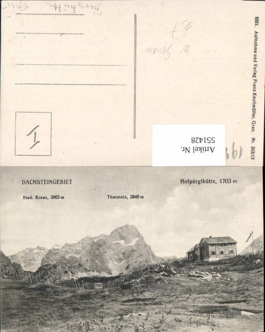 551428,Gosau Dachsteingebiet Hofpürglhütte pub Knollmüller 563-13