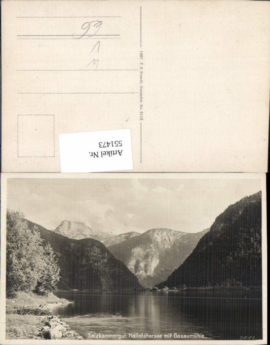 551473,tolle Foto-AK Hallstättersee Gosaumühle Gosau Hallstatt Partie