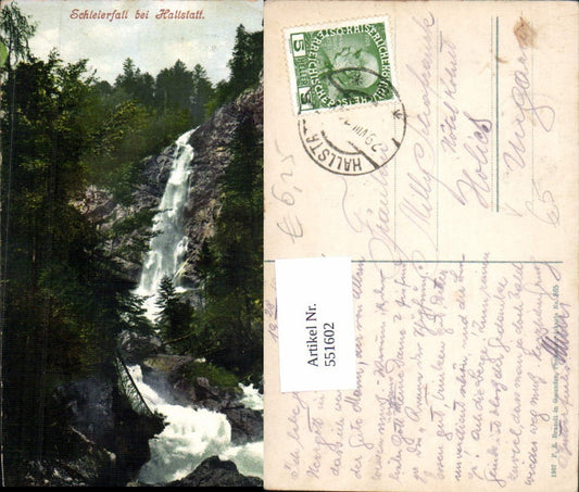 551602,Bad Ischl Schleierfall Wasserfall pub F.E. Brandt 865