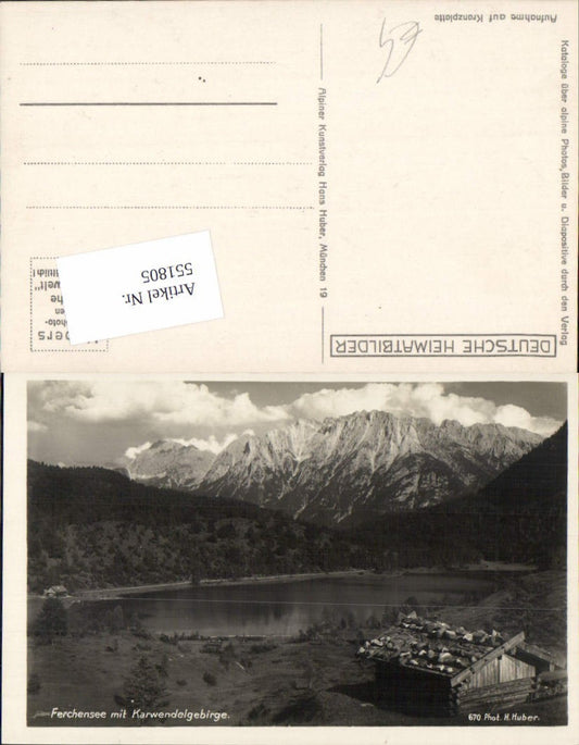 551805,Mittenwald in Oberbayern Ferchensee Karwendel pub Huber 670