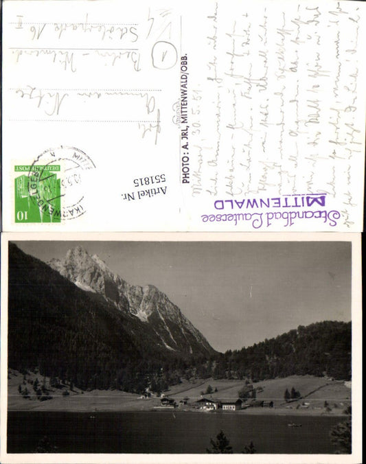 551815,Mittenwald in Oberbayern Strandbad Lautersee pub A. Jrl Fotograf