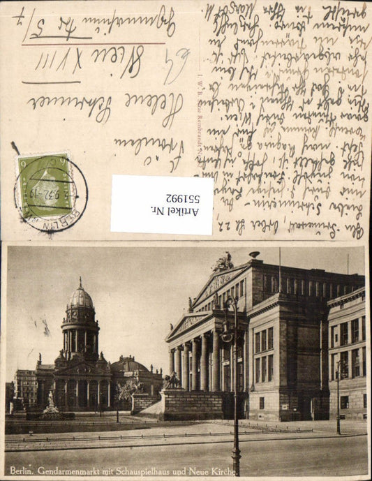 551992,Berlin Gendarmenmarkt Neue Kirche Schauspielhaus