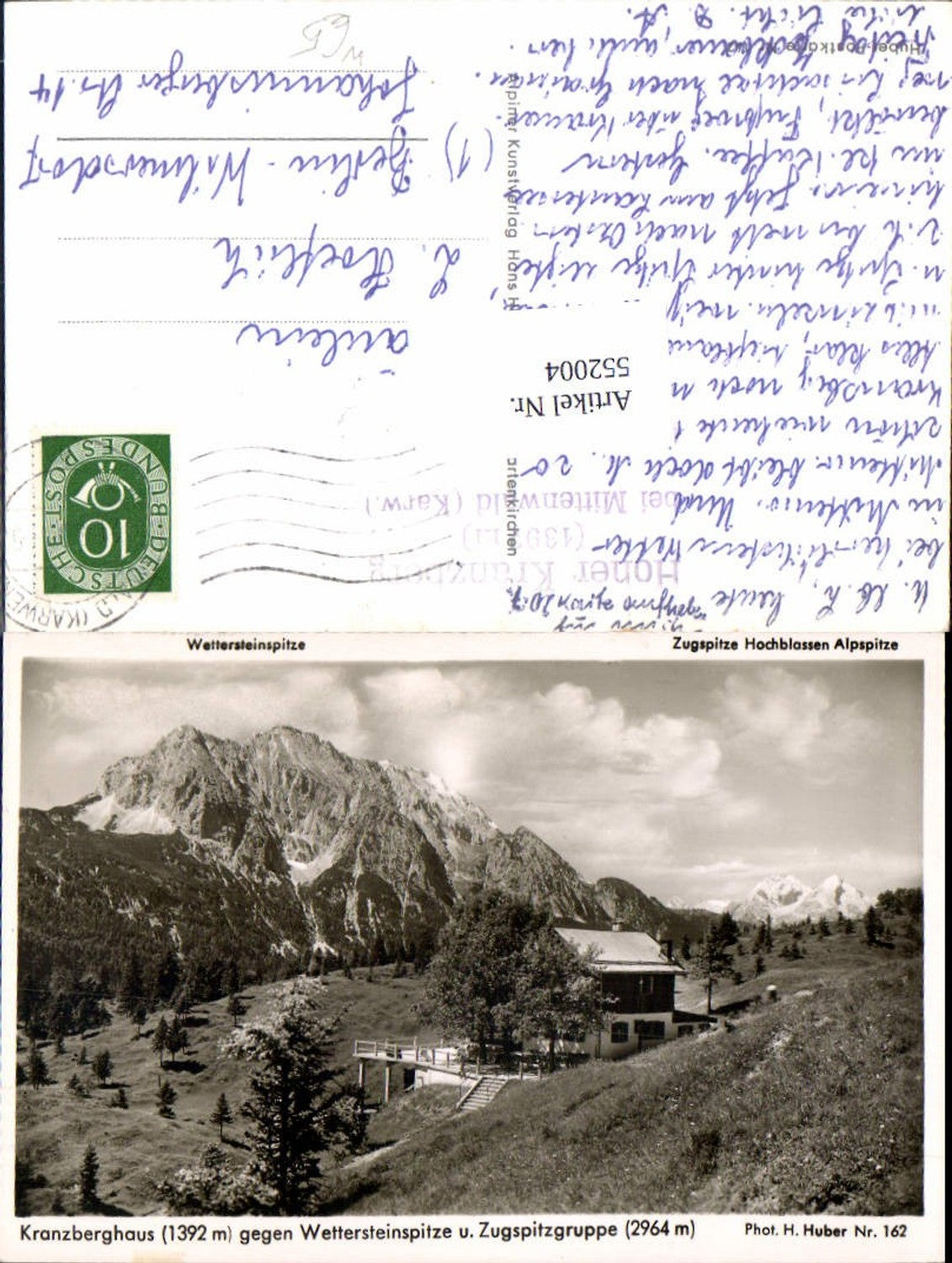 552004,Mittenwald Kranzberg Kranzberghaus pub Huber 162
