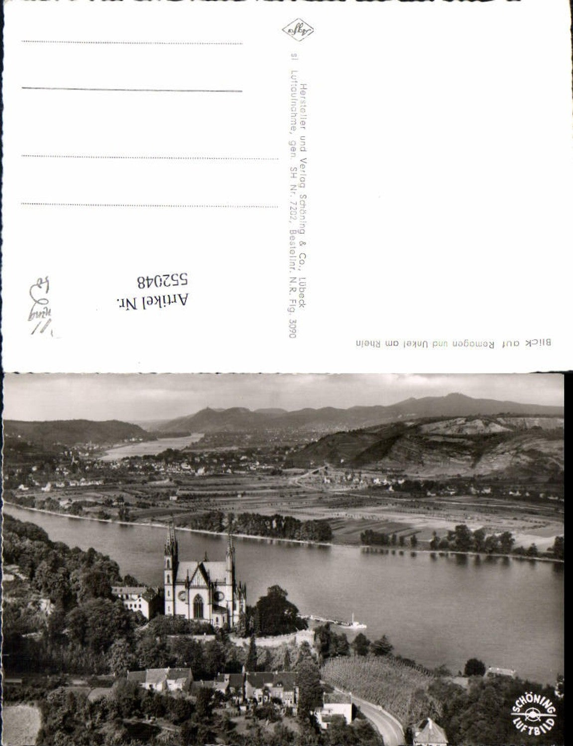 552048,Fliegeraufnahme Remagen am Rhein pub Schöning Luftbild